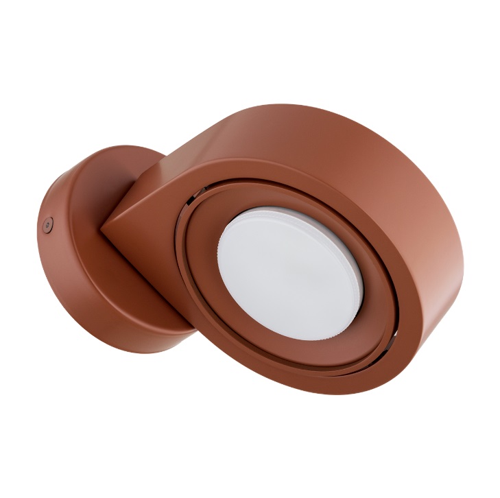 Obracany kinkiet Lotus - kolor ceglasty