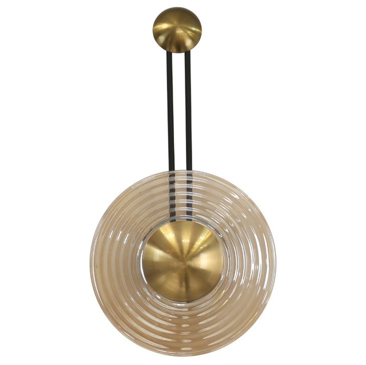 Płaski kinkiet do salonu Bell LED CCT - szklany i elegancki