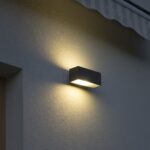 Prostokątny kinkiet elewacyjny Zen IP54 - antracyt