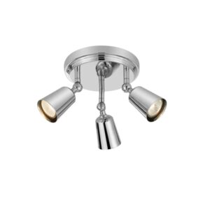 Srebrna lampa sufitowa Tiny - 3 klasyczne spoty