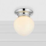 Srebrna lampa sufitowa do łazienki Ronda IP44 - styl klasyczny