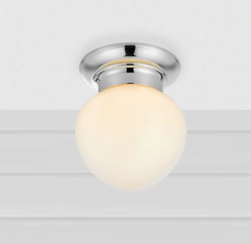 Srebrna lampa sufitowa do łazienki Ronda IP44 - styl klasyczny