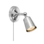 Srebrny kinkiecik do sypialni Tiny - ruchomy