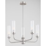 Srebrny żyrandol do jadalni Preston 5