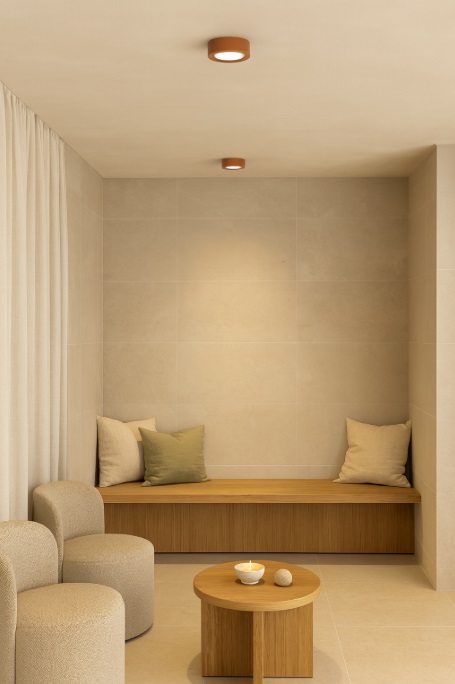 Tubka sufitowa do sypialni Elora LED GX53 - terakota