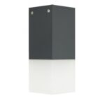 Zewnętrzny spot sufitowy Cube IP44 - antracyt