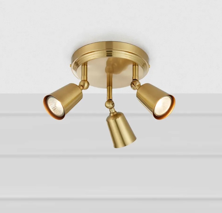 Złota klasyczna lampa sufitowa Tiny - do kuchni