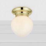 Złota lampa sufitowa do łazienki Ronda IP44