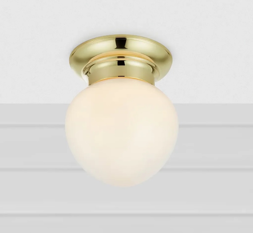 Złota lampa sufitowa do łazienki Ronda IP44