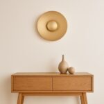 Złoty kinkiet ozdobny Bolton LED - światło odbite od ściany