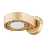 Złoty płaski kinkiet Lotus - obracany