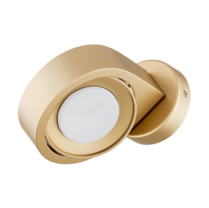 Złoty płaski kinkiet Lotus