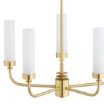 Złoty żyrandol mosiężny Preston 5 - elegancja modern classic