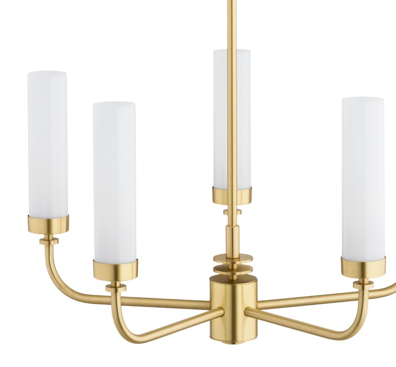 Złoty żyrandol mosiężny Preston 5 - elegancja modern classic