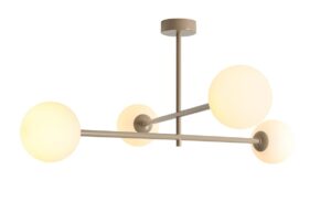 Beżowy żyrandol Pinne Beige - 4 klosze kule