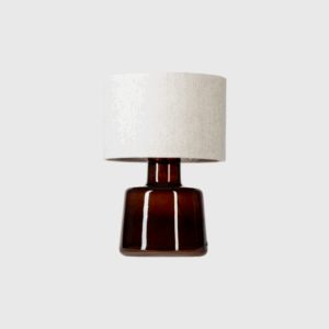 Lampa stołowa Santana Chocolate 4concepts - brązowa podstawa, lniany klosz