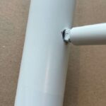 OUTLET- rysa na kloszu! Biała lampa podłogowa LED Omari - ściemniacz - 3