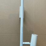 OUTLET- rysa na kloszu! Biała lampa podłogowa LED Omari - ściemniacz - 1