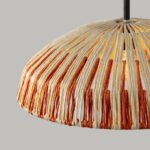 lampa wiszaca z szerokim kloszem w stylu boho