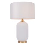 Biała lampa stołowa Tamiza 65 - klasyczna