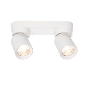 Biały plafon sufitowy Pointa 2 - ruchome spoty