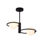 Czarny plafon sufitowy Dorado 2 - szklane kule