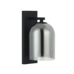 Dymiony kinkiet Elaris - szary efektowny klosz