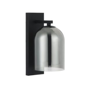 Dymiony kinkiet Elaris - szary efektowny klosz