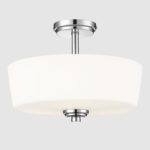 Elegancki srebrny plafon Aspen - szkło i połysk