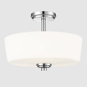 Elegancki srebrny plafon Aspen - szkło i połysk