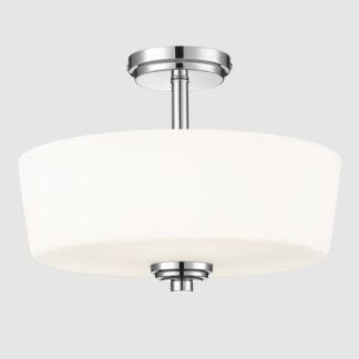 Elegancki srebrny plafon Aspen - szkło i połysk