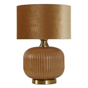 Klasyczna lampa stołowa Tamiza 48 - złoty abażur