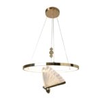 Lampa wisząca sufitowa art deco Marissa Ring LED CCT - złota