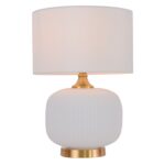 Lampka stołowa na komodę Tamiza 48 - biała