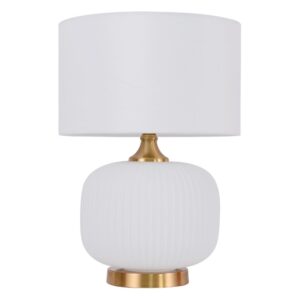 Lampka stołowa na komodę Tamiza 48 - biały abażur