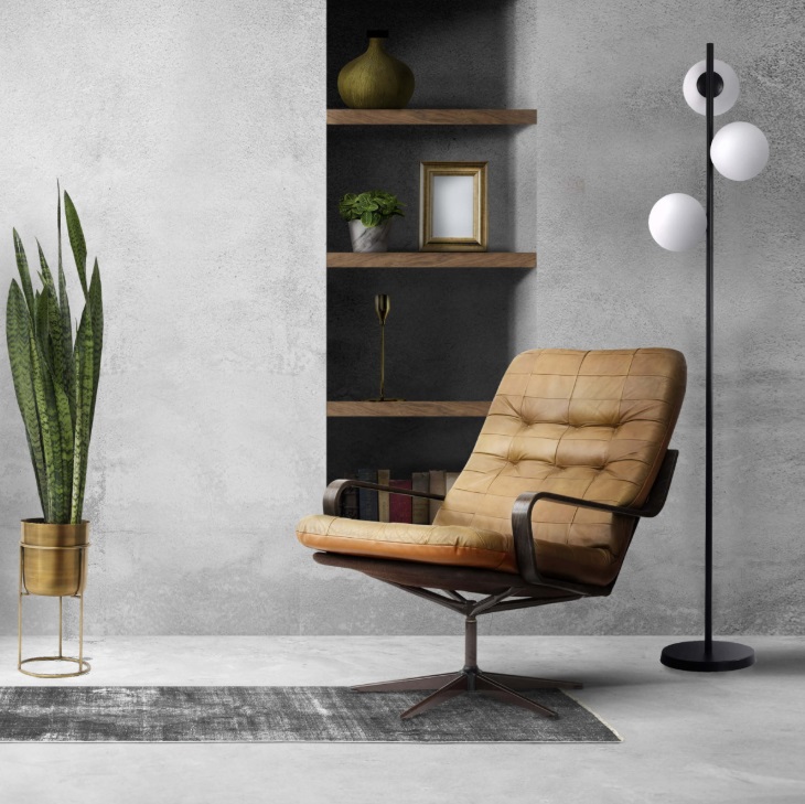 Nowoczesna lampa stojąca Dorado - do biura i gabinetu