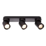 Nowoczesna lampa sufitowa Pointa 3 - czarna listwa