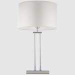 Srebrna lampka stołowa Athens - styl Hampton