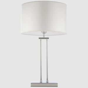 Srebrna lampka stołowa Athens - styl Hampton