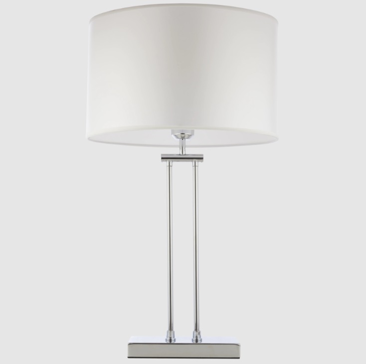 Srebrna lampka stołowa Athens - styl Hampton