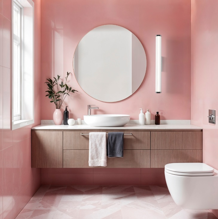 Srebrny kinkiet łazienkowy Vena 45 LED CCT - ochrona IP44