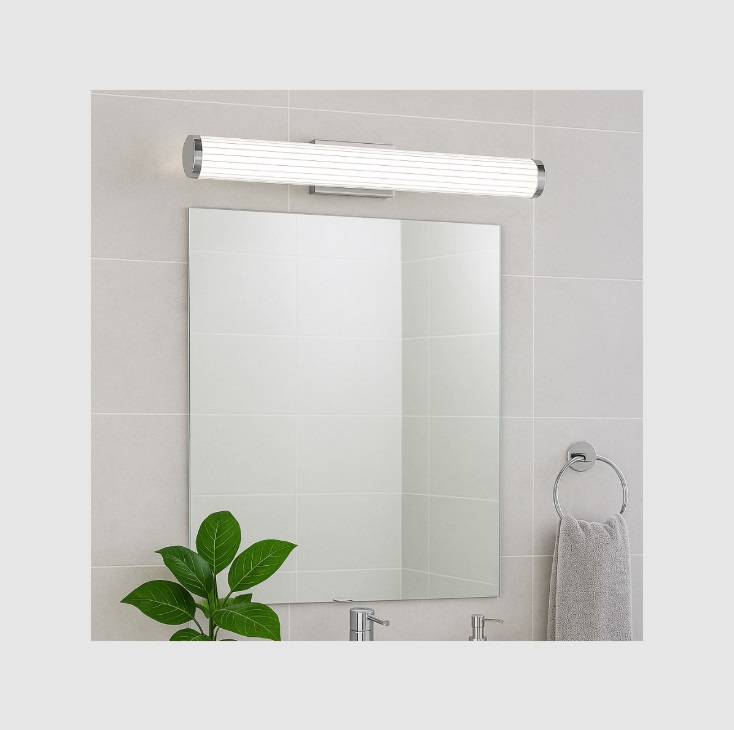 Srebrny kinkiet nad lustro Vena 60 LED CCT IP44 - 12W