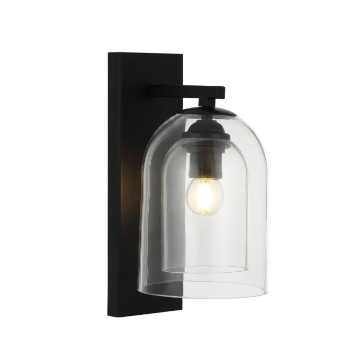 Szklany bezbarwny kinkiet Elaris - transparentny klosz