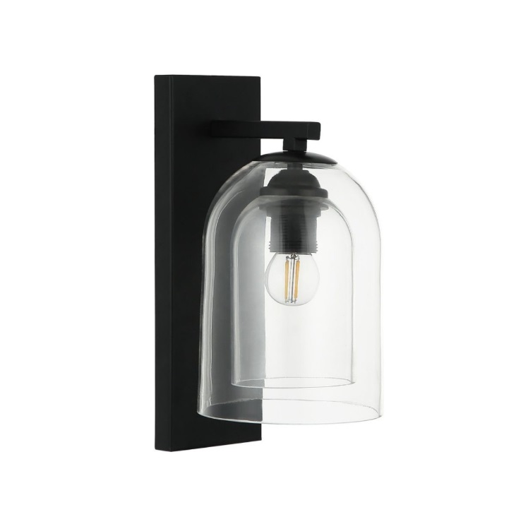 Szklany kinkiet Elaris - transparentny klosz