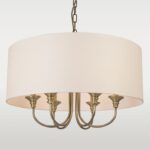 Złoto-biały żyrandol wiszący do salonu Abu Dhabi 2