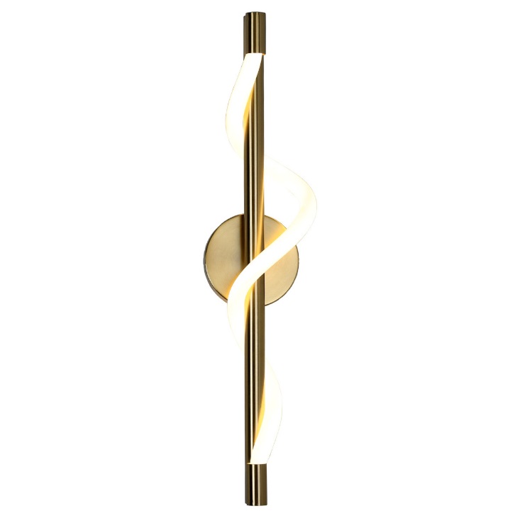 Złoty kinkiet Meleca - wąż LED