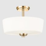 Złoty plafon Aspen - szkło i pełny połysk