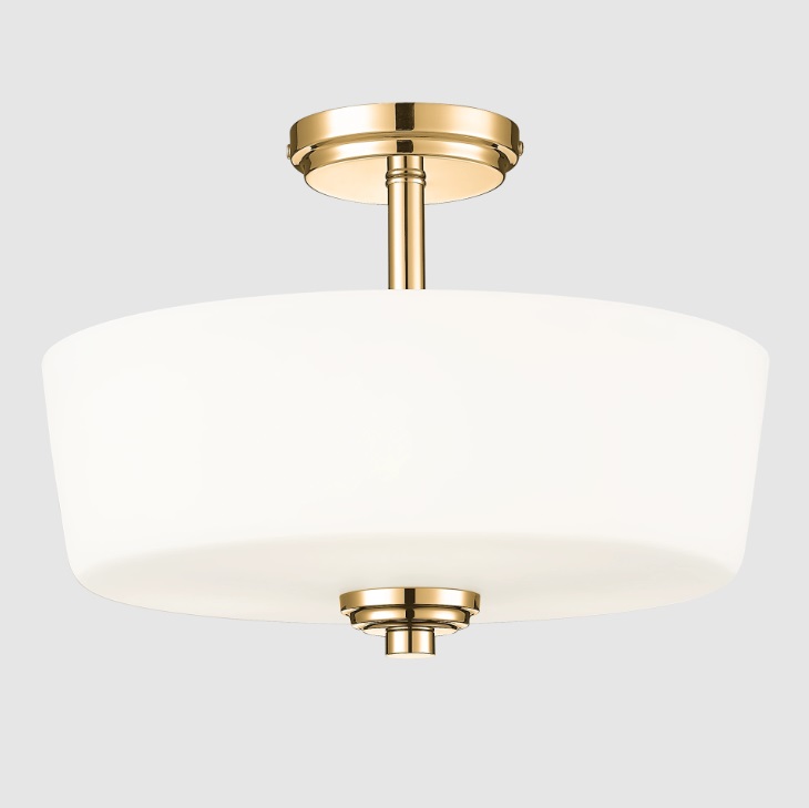 Złoty plafon Aspen - szkło i pełny połysk