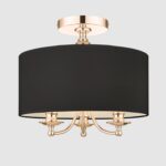 Złoty plafon z czarnym abażurem Abu Dhabi 40 - hampton