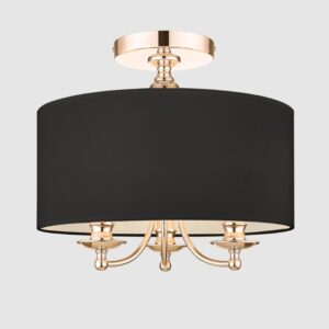 Złoty plafon z czarnym abażurem Abu Dhabi 40 - hampton
